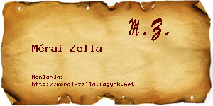 Mérai Zella névjegykártya