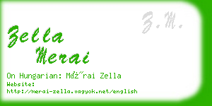 zella merai business card